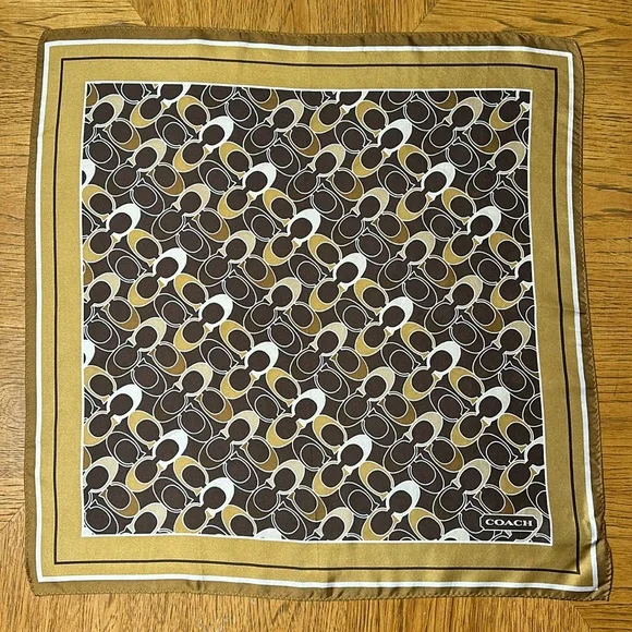COACH Signature Silk Scarf - Picture 1 of 13